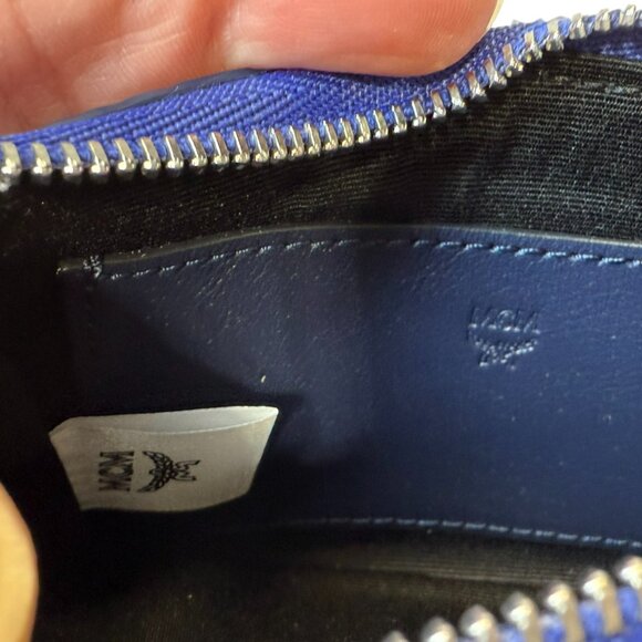 Blue Mcm Pouch MCM Visetos Cobalt Blue And White Monogram  NWOT - MCM Visetos Cobalt Blue and White Monogram Pouch